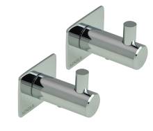 ADORA® håndklædekrog m/tap og plade krom 2 stk.